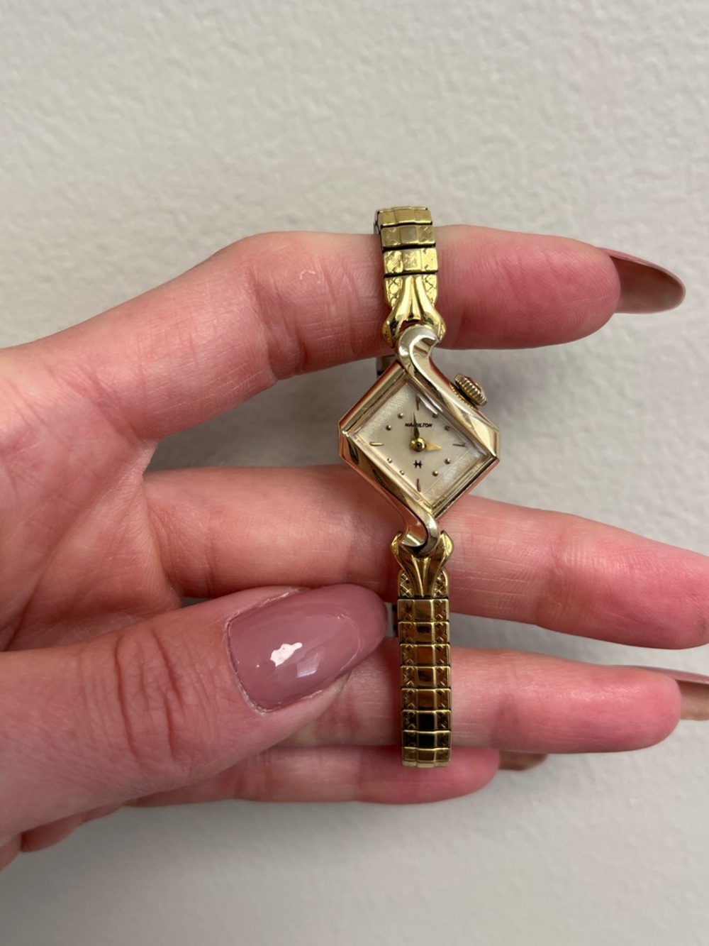 Hamilton manual 10k gold filled cocktail watch